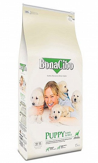 בונאסיבו היפואלרגני לגורי כלבים כבש ואורז 15 קג