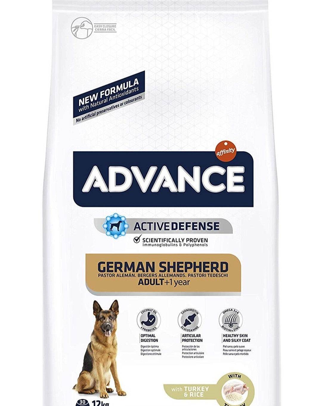 אדוונס מזון יבש לכלב בוגר מגזע רועה גרמני 12 ק”ג