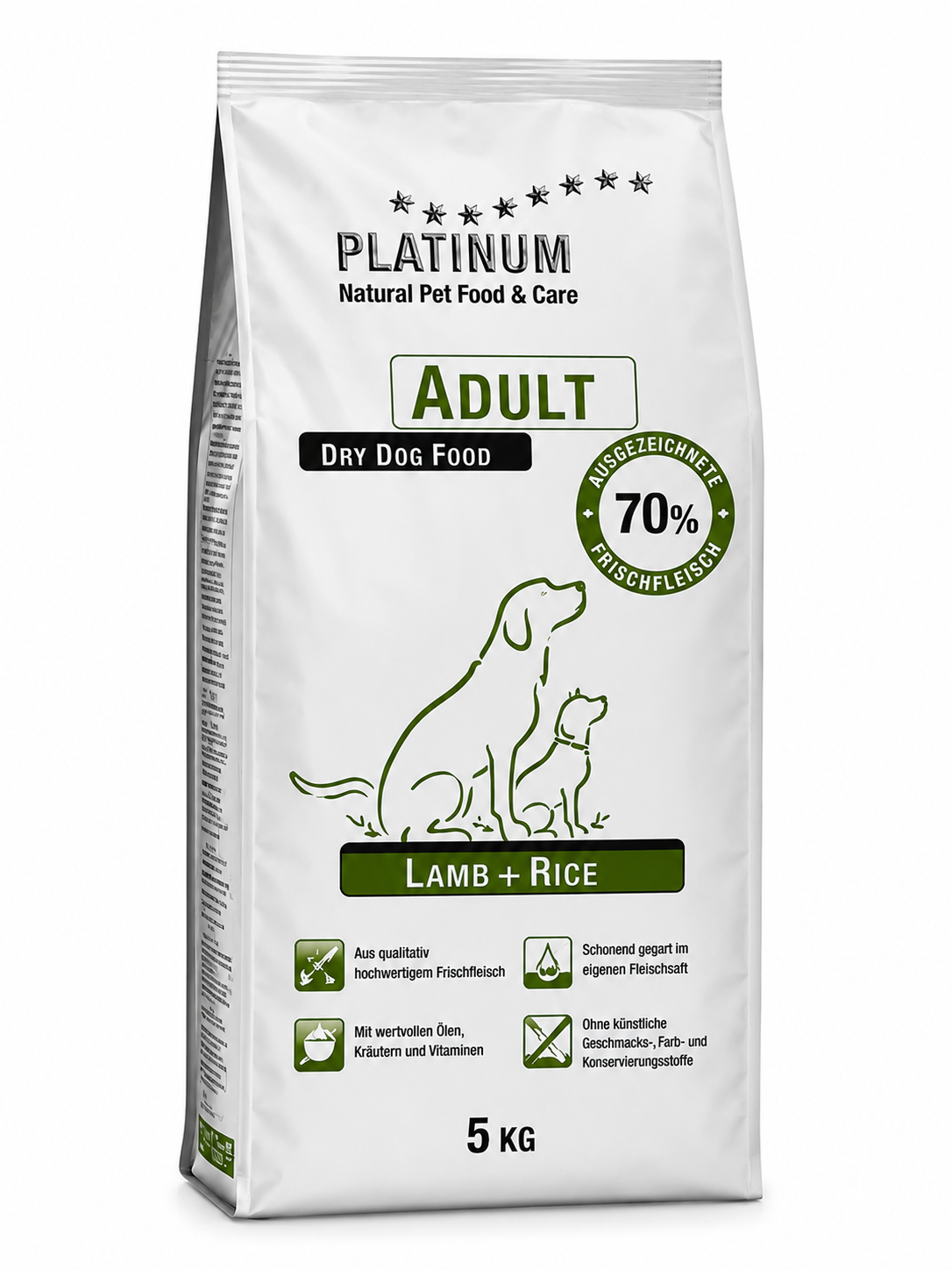 פלטינום כבש ואורז לכלבים בוגרים 5 ק״ג | Platinum Adult Lamb + Rice