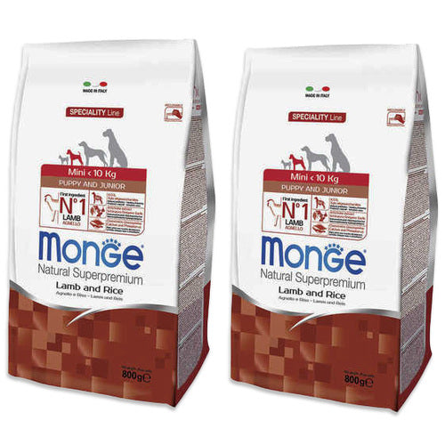 דיל 2 יח’ מונג’ כבש ואורז ותפו"א 12 ק”ג לכלבים בוגרים (לשק) MONGE