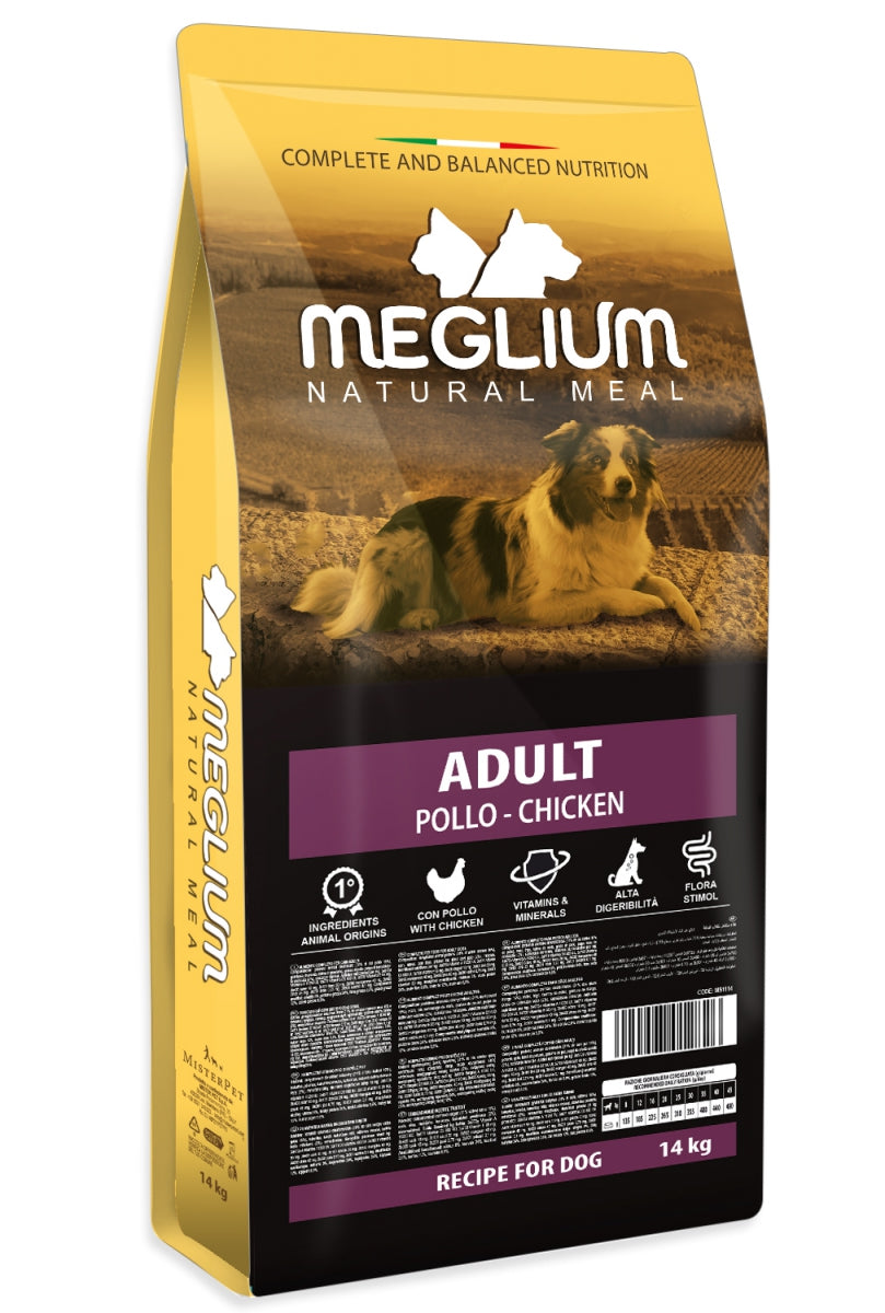 מגליום עוף 14 קילו – לכלבים בוגרים Meglium Natural Meal Adult Dog Chicken