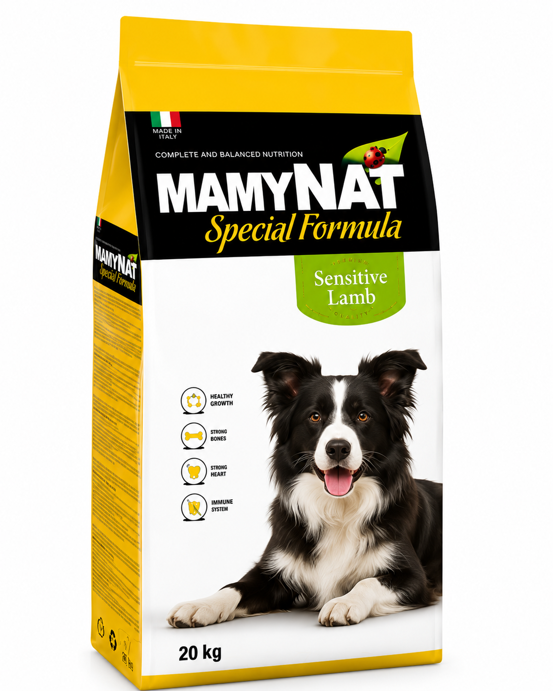 מאמינט סנסטיב כבש לכלבים בוגרים 20 ק״ג – MAMYNAT Sensitive Lamb