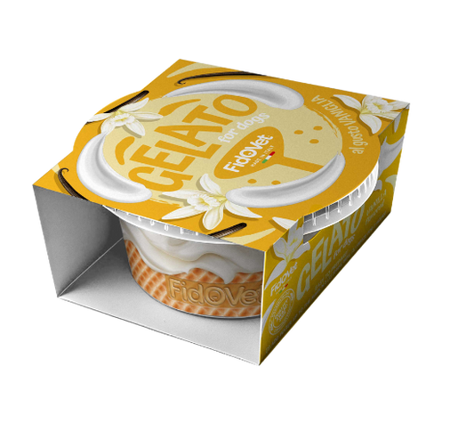 FidoVet Gelato גלידה לכלבים בטעם וניל 25 גרם