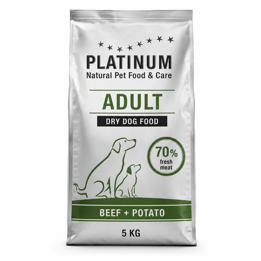 פלטינום בקר ותפוחי אדמה לכלבים בוגרים 5 ק״ג | Platinum Adult Beef + Potato