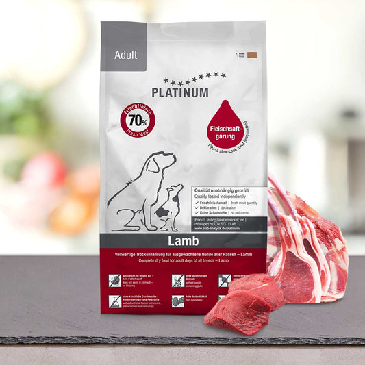 פלטינום כבש ואורז לכלבים בוגרים 5 ק״ג | Platinum Adult Lamb + Rice